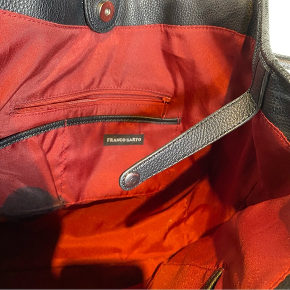 Franco Sarto moc Croc Faux leather shoulder tote handbag NWOT compartments lined - Picture 6 of 10